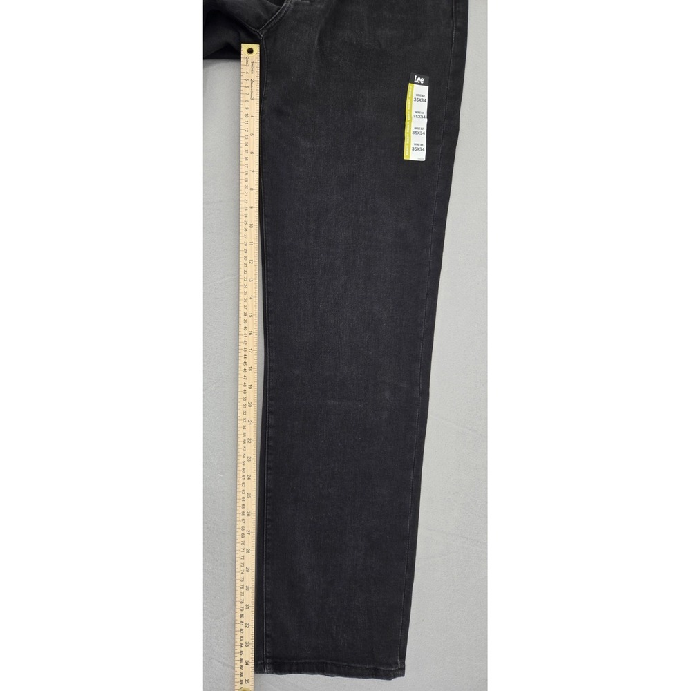 LEE EXTREME MOTION MVP Jeans Mens 35x34 Vintage Black Stretch Regular Straight - Picture 8 of 13
